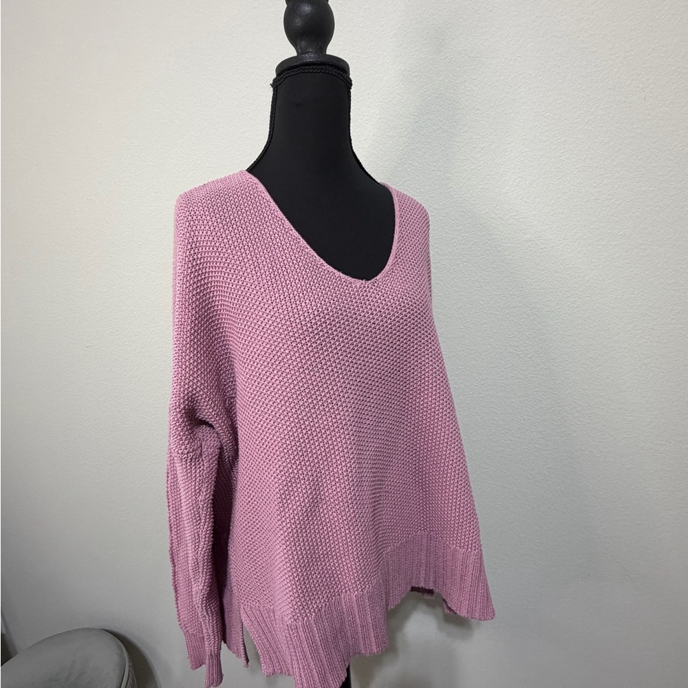 Lucky Brand Soft Pink V-Neck Sweater